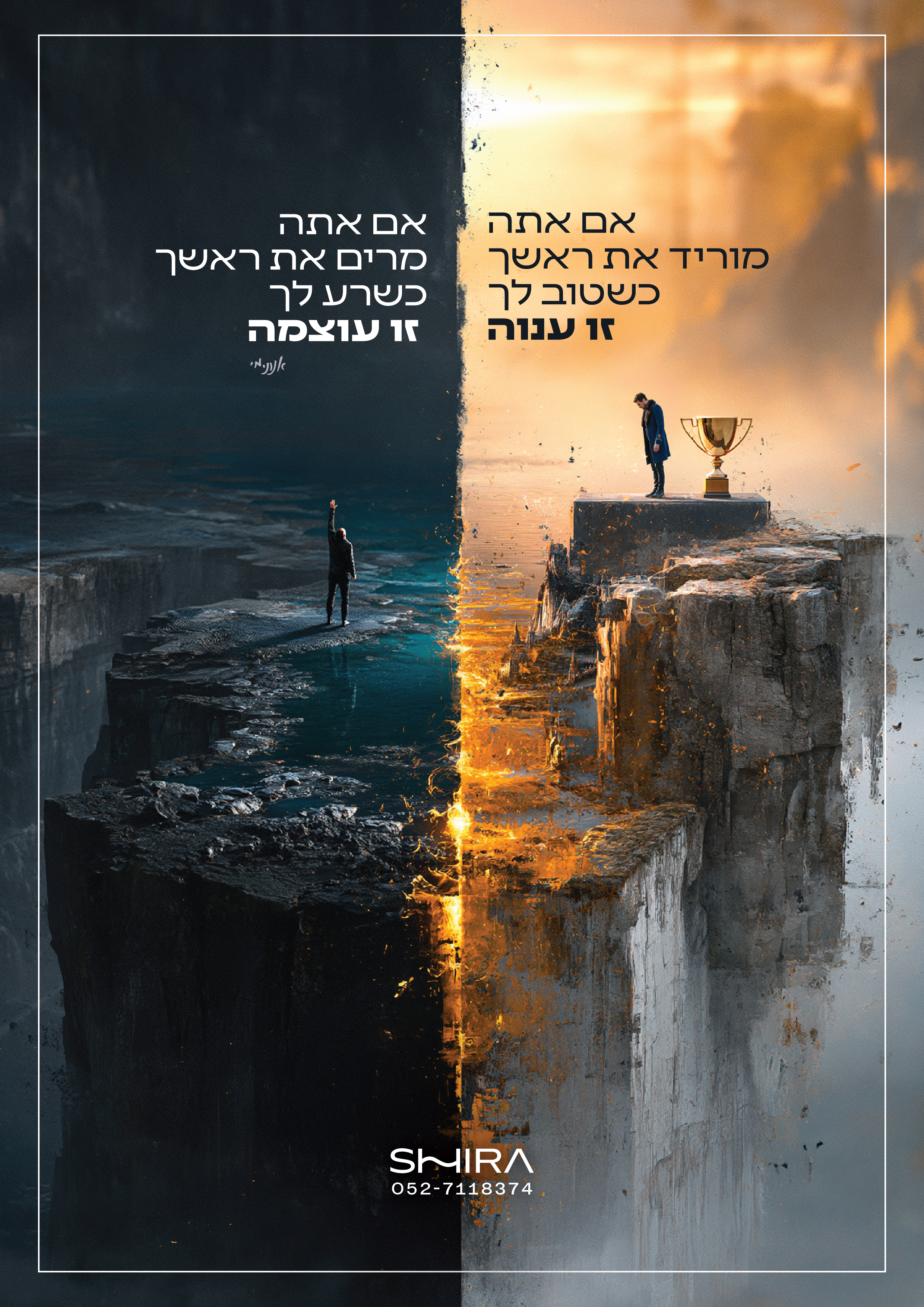 עיצוב השראה - מרים או מוריד את הראש